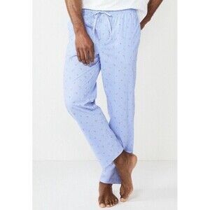 Sonoma pajamas pants 100% cotton weave flamingos Blue Stripe drawstring 2XL New